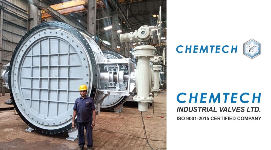 Chemtech Industrial Valves Ltd successfully manufactures and supplies DN 3000 MM Butterfly Valves